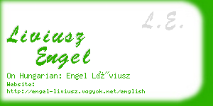 liviusz engel business card